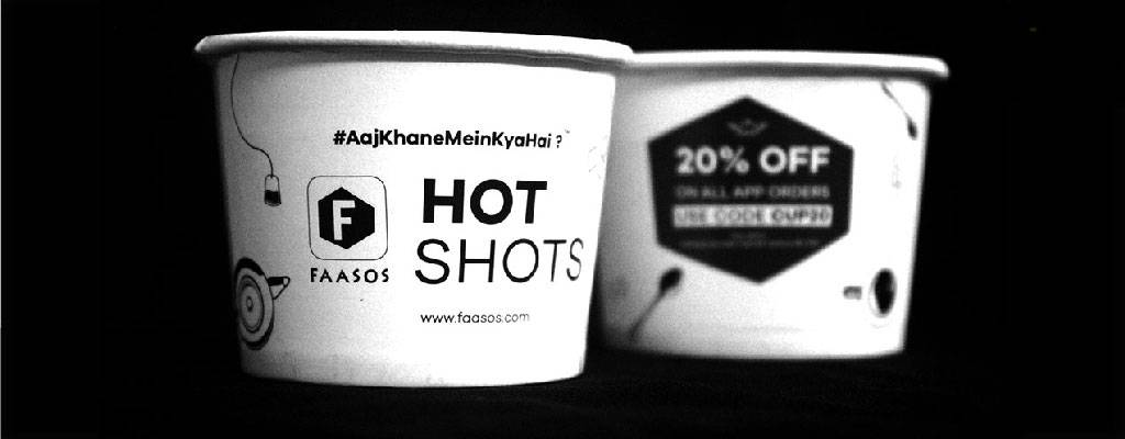 Paper Cups for the Promotion of Food app Fassos