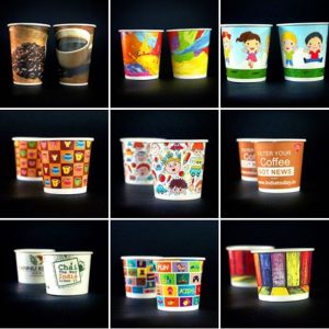 Paper Cups, Tea Cups for hot ad cold beverages with customized printing, brand promotion