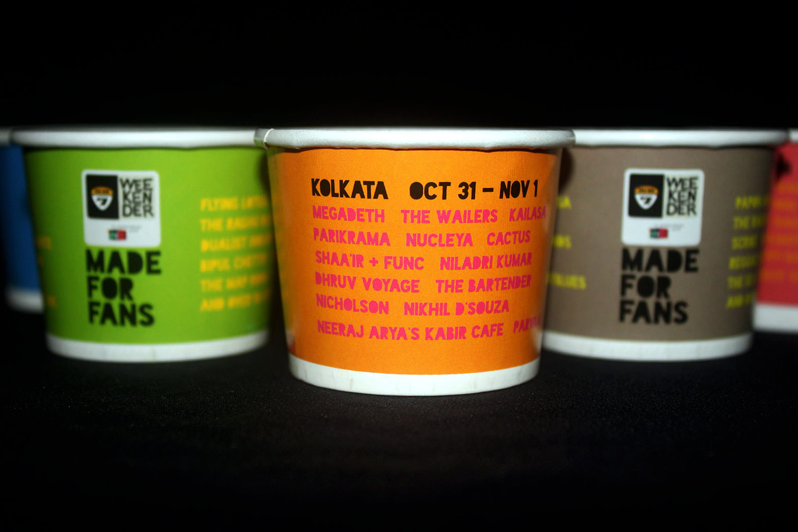 Customizd Cups for the promotion of Music concert - NH7 Weekender