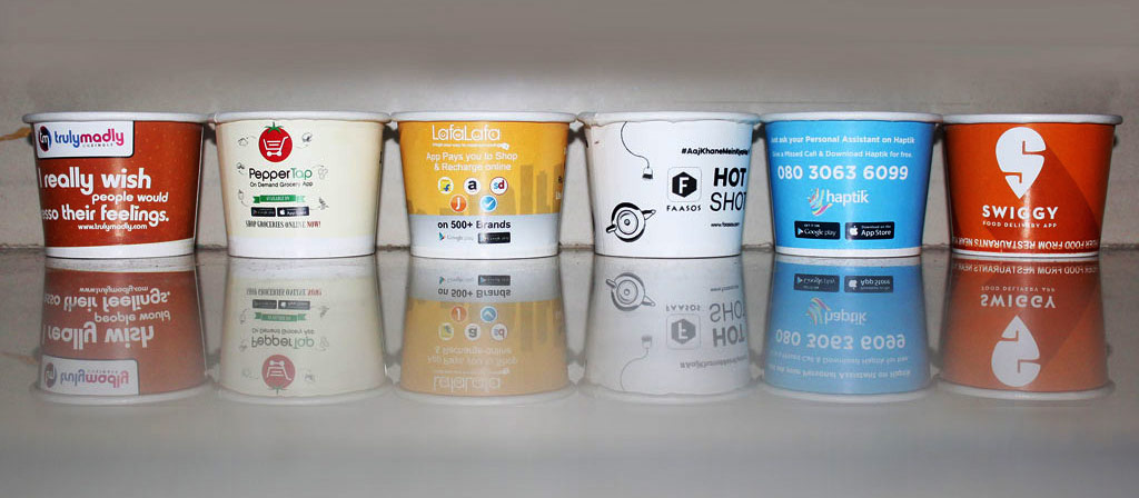 Paper Cups for promotion of startups