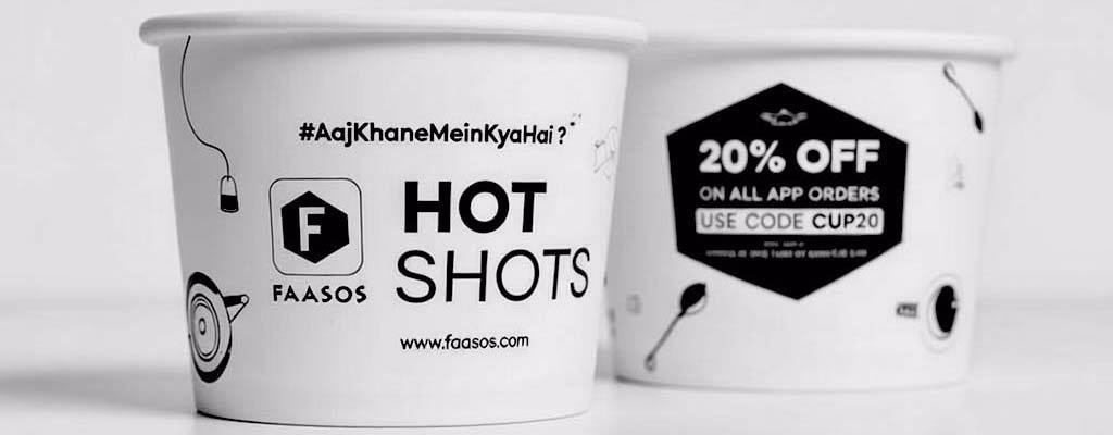 Paper Cups for the Promotion of Food app Fassos