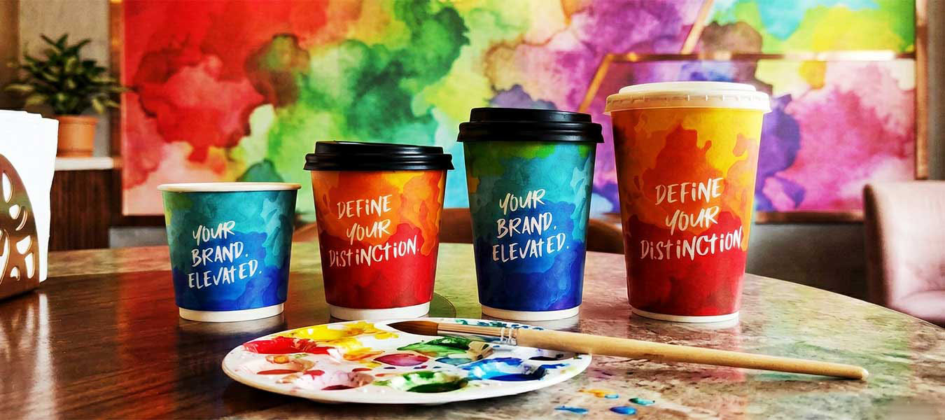 Customized Ripple Paper Cups, Four Wall Paper Cups