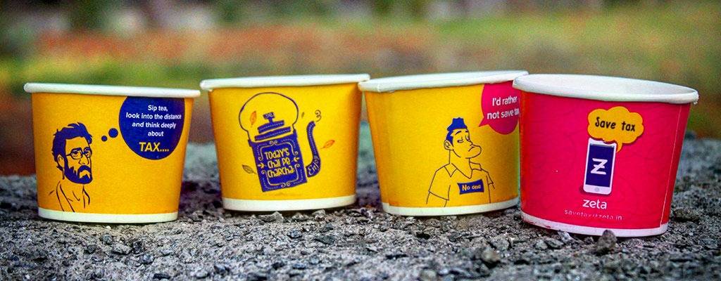 Paper Cups for Zeta Tax Campaign
