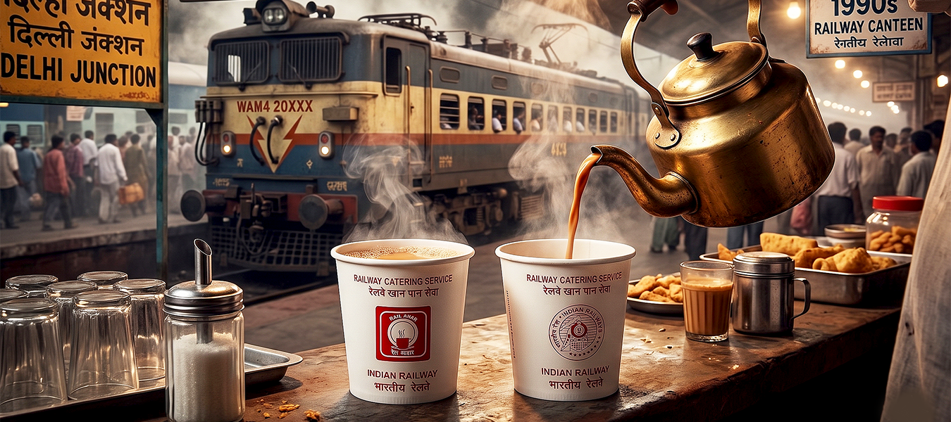 Paper cups in Railways